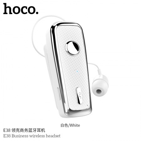 E38 Business Wireless Headset - White