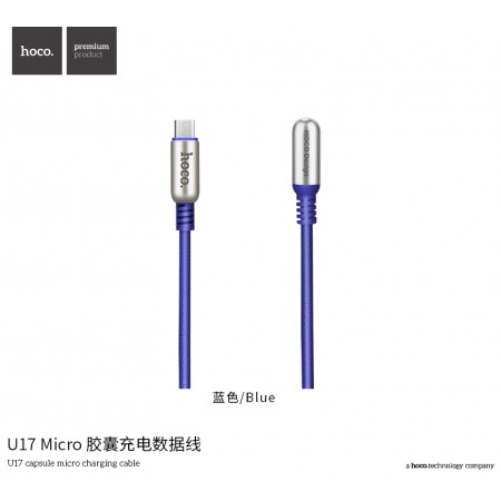 U17 Micro Capsule Charging Data Cable (1.2m) - Blue