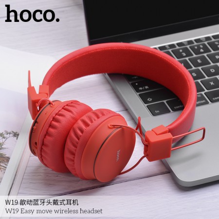 W19 Easy Move Wireless Headset - Red