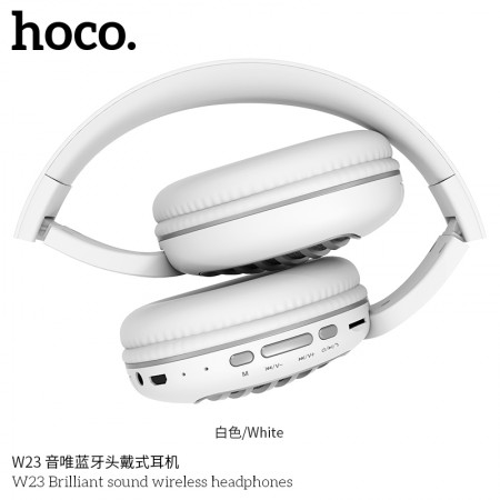 W23 Brilliant Sound Wireless Headphones - White